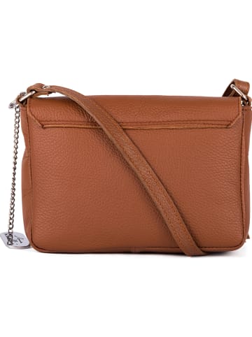Anna Morellini Skórzana torebka "Lola" w kolorze brązowym - 24 x 18 x 6 cm