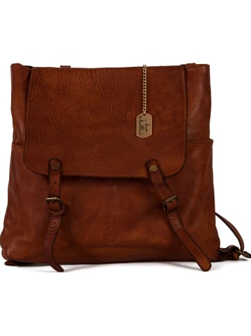 Anna Morellini Skórzany plecak "Kika" w kolorze brązowym - 24 x 36 x 15 cm