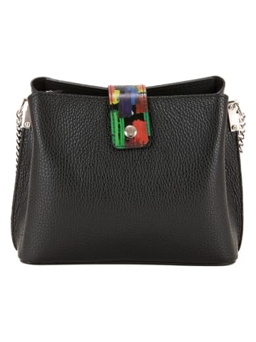 Anna Morellini Leder-Umhängetasche "Vida" in Schwarz - (B)22 x (H)17 x (T)10 cm