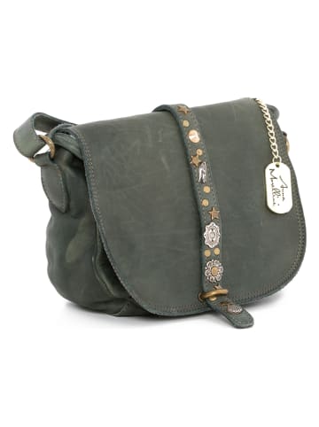 Anna Morellini Leren schoudertas "Luigia" kaki - (B)23 x (H)19 x (D)9 cm