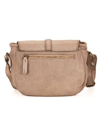 Anna Morellini Leren schoudertas "Luigia" beige - (B)23 x (H)19 x (D)9 cm