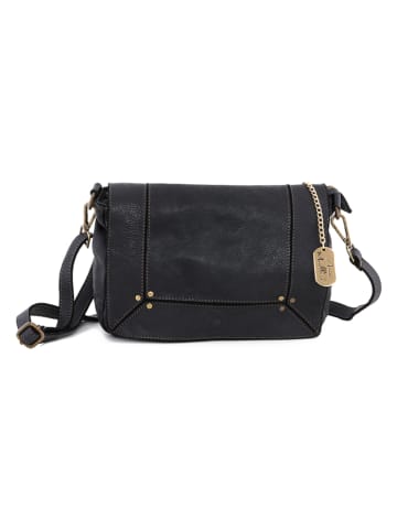 Anna Morellini Skórzana torebka "Leandra" w kolorze czarnym - 25 x 17 x 8 cm