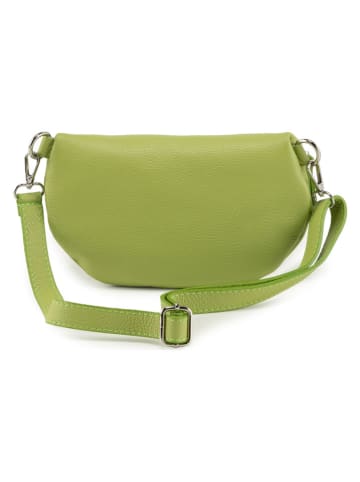 Anna Morellini Leren borstbuidel "Berenice" groen - (B)25 x (H)14 x (D)1 cm
