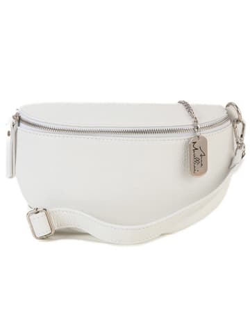Anna Morellini Leder-Brustbeutel "Berenice" in Weiß - (B)25 x (H)14 x (T)1 cm