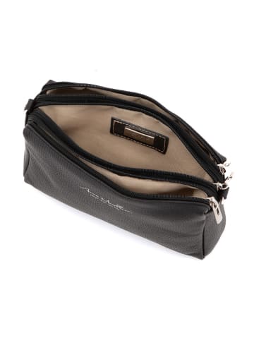 Anna Morellini Leder-Umhängetasche "Idalia" in Schwarz - (B)24 x (H)16 x (T)9 cm