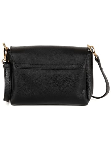 Anna Morellini Leder-Umhängetasche "Matalia" in Schwarz - (B)22 x (H)17 x (T)9 cm