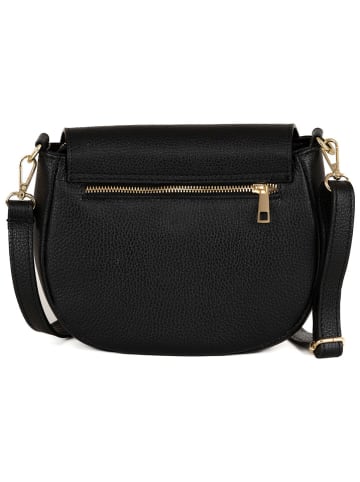 Anna Morellini Leren schoudertas "Iseppa" zwart - (B)24 x (H)21 x (D)9 cm