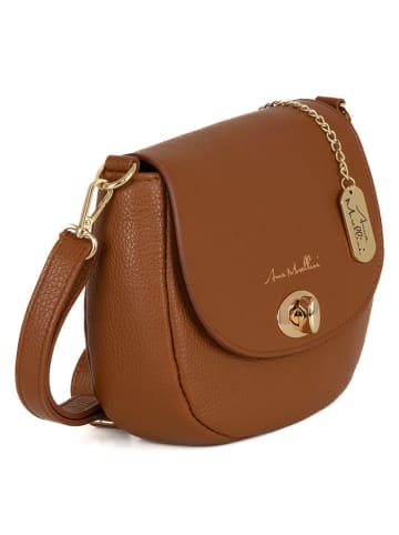 Anna Morellini Leren schoudertas "Iseppa" lichtbruin - (B)24 x (H)21 x (D)9 cm