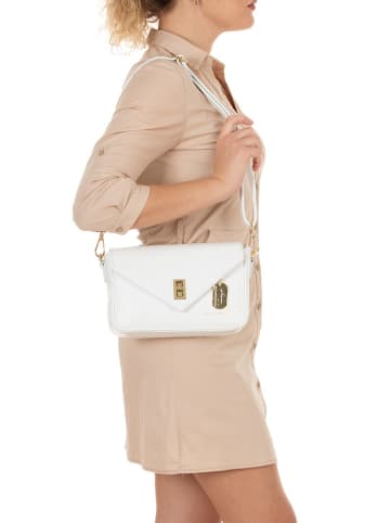 Anna Morellini Leren schoudertas "Terina" wit - (B)24 x (H)16 x (D)6,5 cm