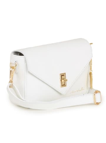 Anna Morellini Leder-Umhängetasche "Terina" in Weiß - (B)24 x (H)16 x (T)6,5 cm