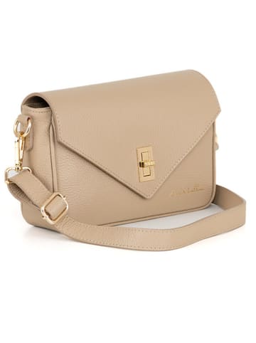 Anna Morellini Leren schoudertas "Terina" beige - (B)22 x (H)16 x (D)6,5 cm