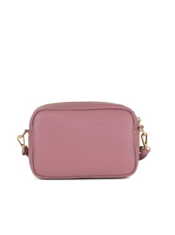 Anna Morellini Leder-Umhängetasche "Tabita" in Altrosa - (B)22 x (H)15 x (T)10 cm