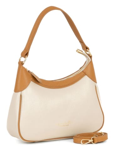 Anna Morellini Skórzana torebka "Sabbatina" w kolorze beżowo-karmelowym - 30 x 20 x 12 cm