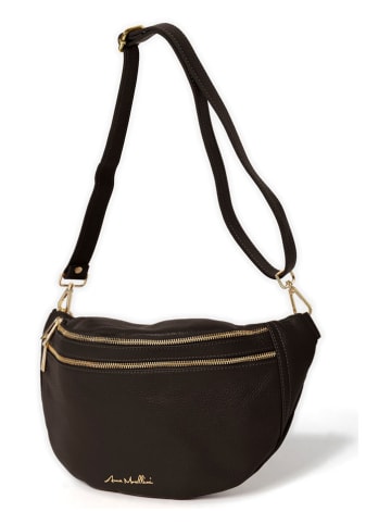 Anna Morellini Leder-Brustbeutel "Lorenza" in Braun - (B)36 x (H)22,5 x (T)12 cm