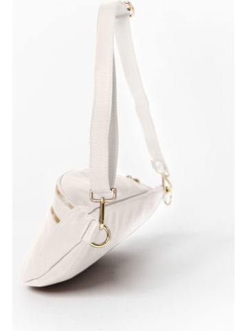 Anna Morellini Leren borstbuidel "Lorenza" crème - (B)36 x (H)22,5 x (D)12 cm