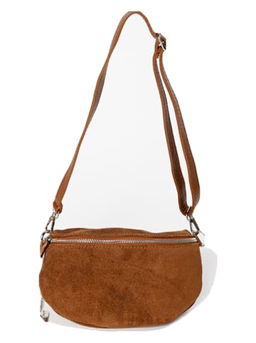 Anna Morellini Leren schoudertas "Filellia" camel - (B)25 x (H)14 x (D)1 cm