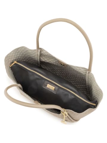 Anna Morellini Skórzany shopper bag "Magliana" w kolorze szarobrązowym - 44 x 30 x 16 cm