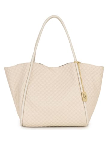 Anna Morellini Leder-Shopper "Magliana" in Beige - (B)44 x (H)30 x (T)16 cm