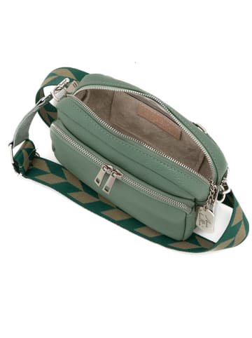 Anna Morellini Leren schoudertas "Erminia" groen - (B)22 x (H)17 x (D)9 cm