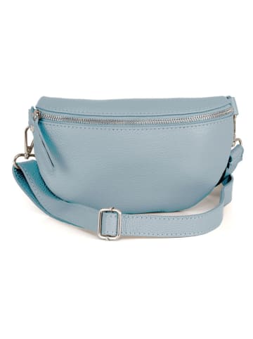 Anna Morellini Leder-Gürteltasche "Agnese" in Hellblau - (B)23 x (H)15 x (T)1 cm