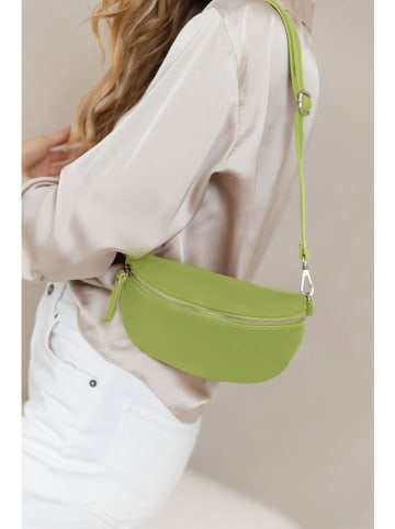 Anna Morellini Leder-Gürteltasche "Agnese" in Grün - (B)23 x (H)15 x (T)1 cm