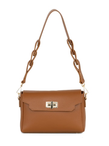 Anna Morellini Leren schoudertas "Veneranda" camel - (B)24 x (H)17 x (D)7 cm