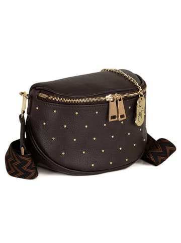 Anna Morellini Skórzana saszetka "Domenica" w kolorze ciemnobrązowym - 19 x 15 x 8 cm