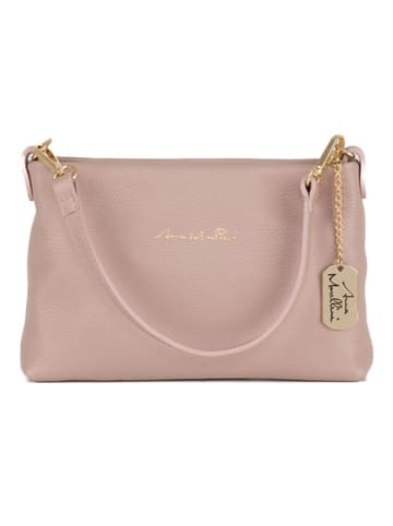 Anna Morellini Leder-Schultertasche "Sancia" in Beige - (B)25 x (H)16 x (T)4 cm