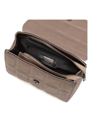 Anna Morellini Leder-Henkeltasche "Sienna" in Braun - (B)23 x (H)19 x (T)12 cm