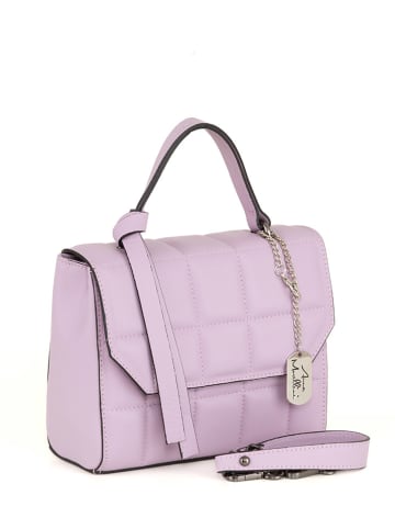 Anna Morellini Leren handtas "Sienna" paars - (B)23 x (H)19 x (D)12 cm