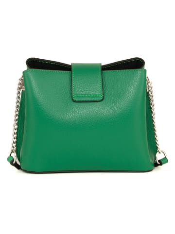 Anna Morellini Leren schoudertas groen - (B)22 x (H)19 x (D)10 cm