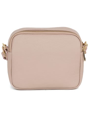 Anna Morellini Leder-Umhängetasche "Aldina" in Beige - (B)22 x (H)18 x (T)11 cm