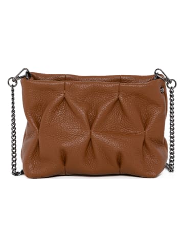 Anna Morellini Leren schoudertas lichtbruin - (B)20 x (H)14 x (D)9 cm