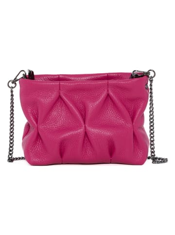Anna Morellini Leder-Umhängetasche  in Pink - (B)20 x (H)14 x (T)9 cm