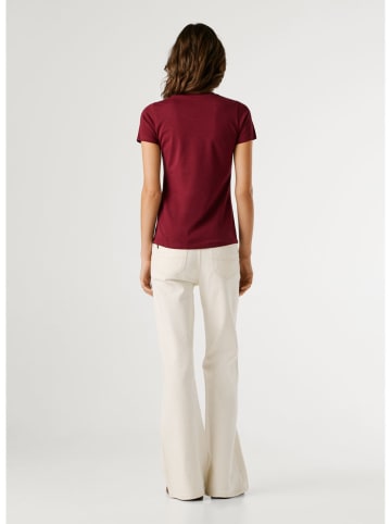 Pepe Jeans Koszulka "New Virgina" w kolorze bordowym