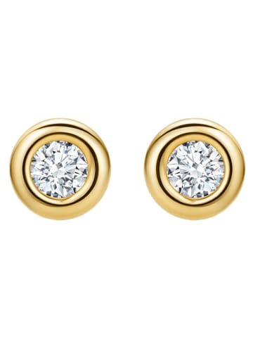 Revoni Gouden oorstekers met diamanten