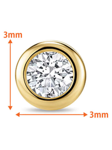 Revoni Gouden oorstekers met diamanten