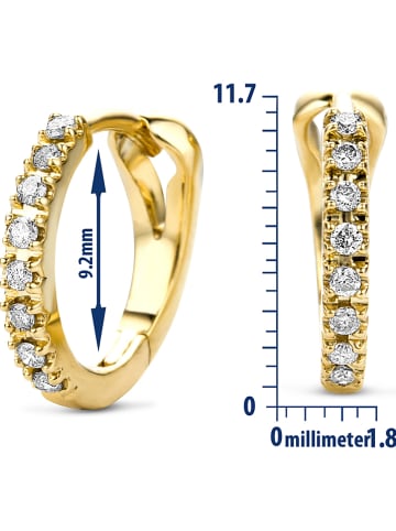 Revoni Gouden creolen met diamanten