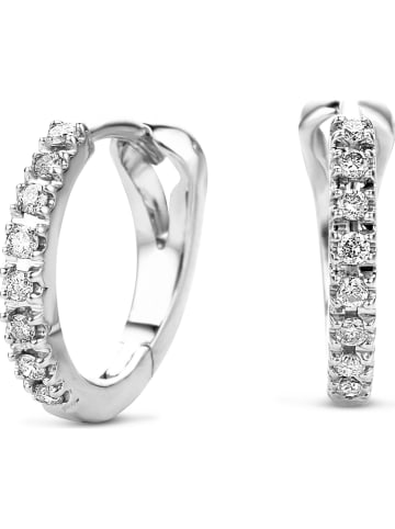 Revoni Witgouden creolen met diamanten