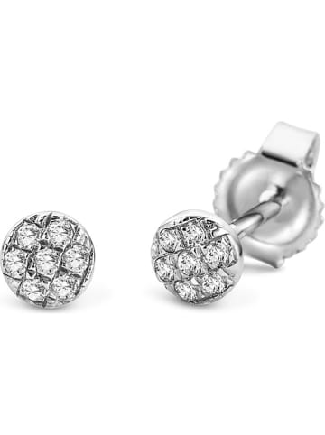 Revoni Witgouden oorstekers met diamanten