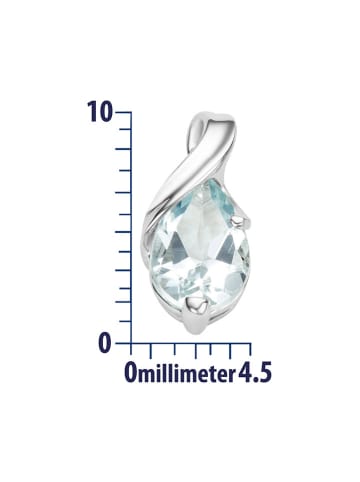 Diamant Exquis Złote kolczyki-wkrętki z akwamarynami