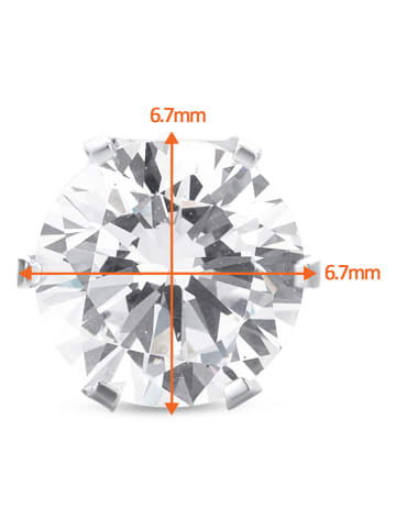 Diamant Exquis Witgouden oorstekers met edelstenen