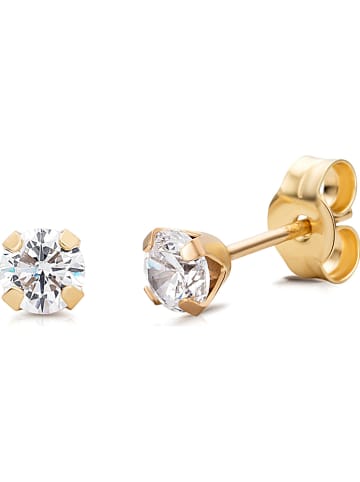 Revoni Gold-Ohrstecker mit Zirkonias