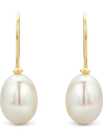 Revoni Gouden oorhangers met parels