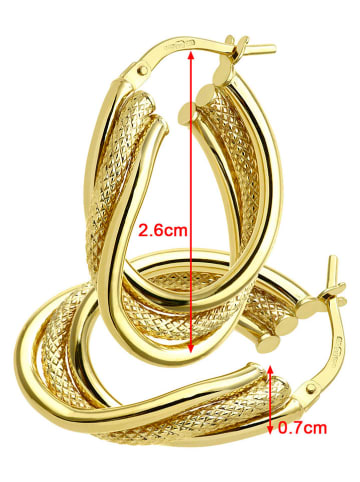 Revoni Złote kolczyki-kreole