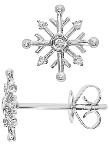 Unbekannt Weißgold-Ohrstecker mit Diamanten