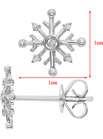Unbekannt Weißgold-Ohrstecker mit Diamanten