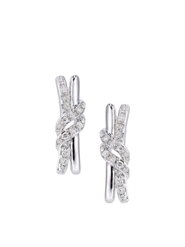 Rinani Witgouden oorstekers met diamanten