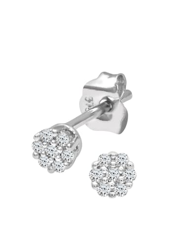 Revoni Witgouden oorstekers met diamanten