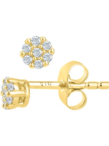 Diamant Exquis Złote kolczyki-wkrętki z diamentami